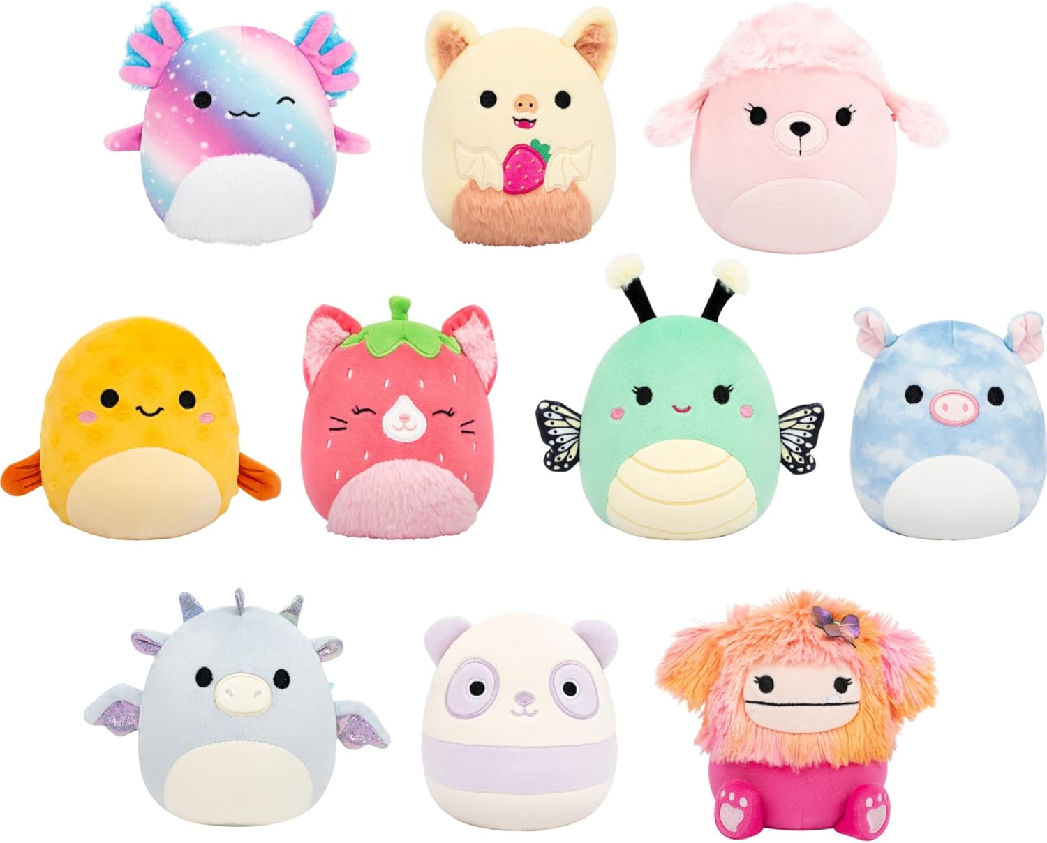 Squishmallows 10-Pack Plush Set - Official Jazwares