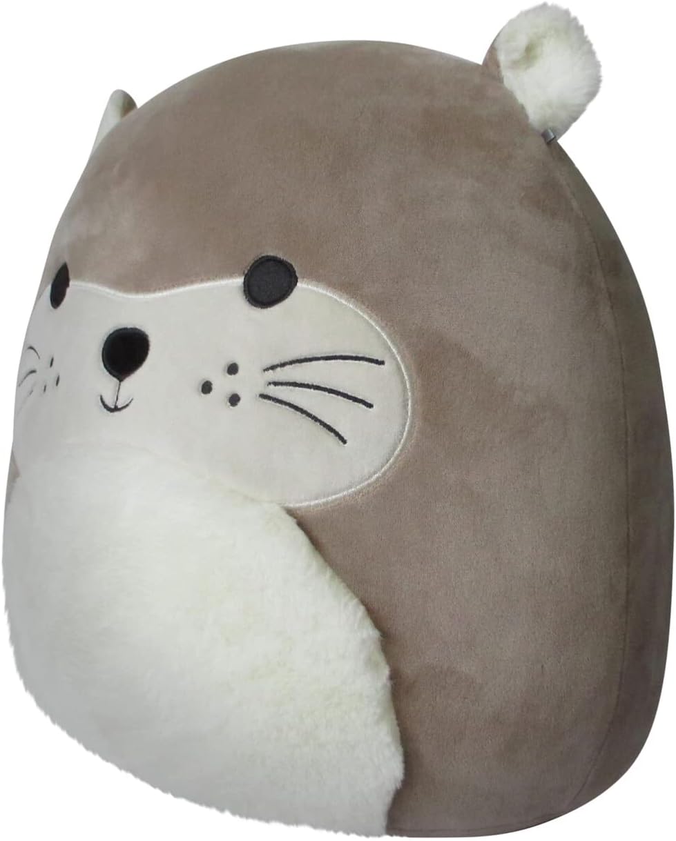Squishmallows 14-Inch Rie Brown Otter Plush Toy with Fuzzy