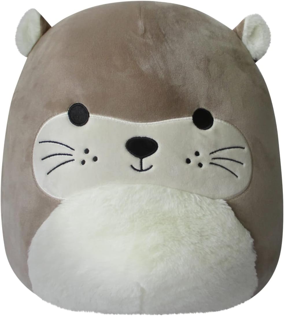 Squishmallows 14-Inch Rie Brown Otter Plush Toy with Fuzzy