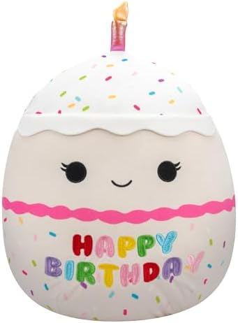 Squishmallows 14" Lyla Birthday Cake Plush with Rainbow