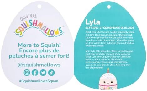 Squishmallows 14" Lyla Birthday Cake Plush with Rainbow