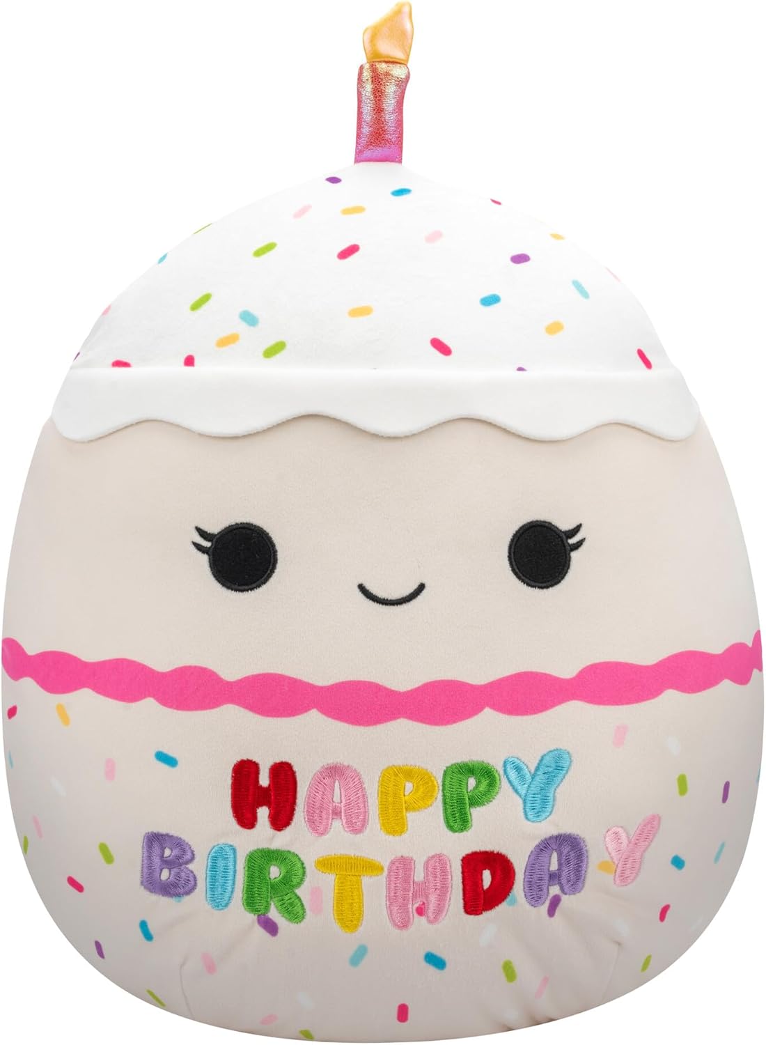 Squishmallows 14" Lyla Birthday Cake Plush with Rainbow