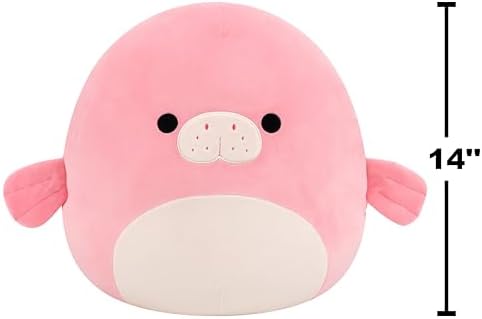 Squishmallows 14" Morlai The Coral Manatee Plush Toy