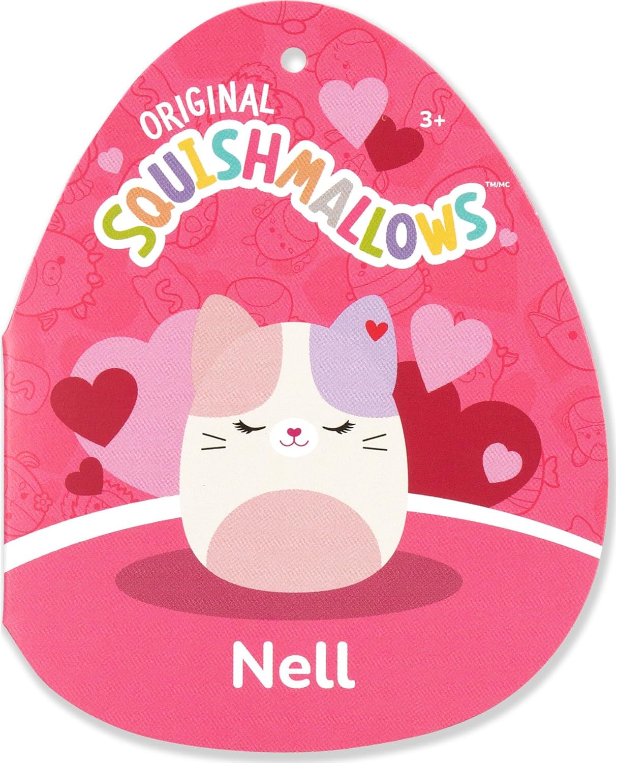 Squishmallows 8" Nell Pink & Purple Calico Cat Plush Toy