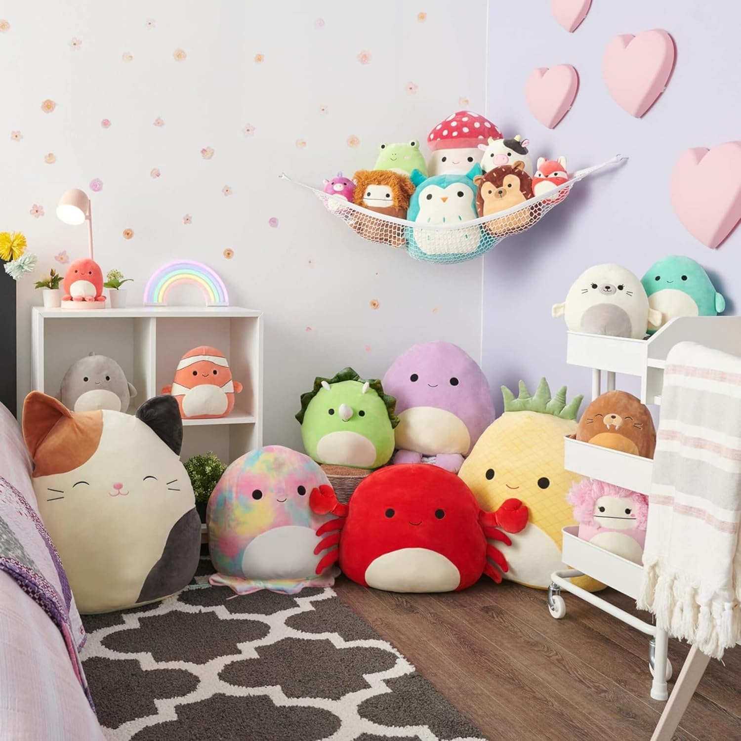 Squishmallows 8" Nell Pink & Purple Calico Cat Plush Toy