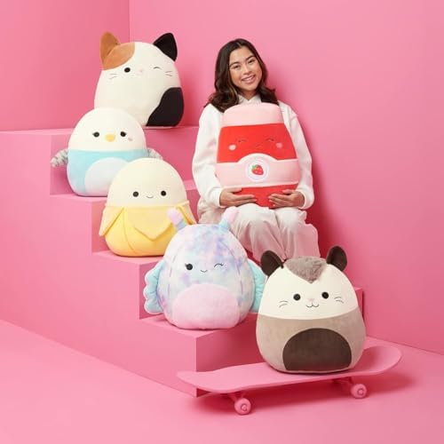 Squishmallows 8in Olivieri Maroon Raccoon Plush with Velvet