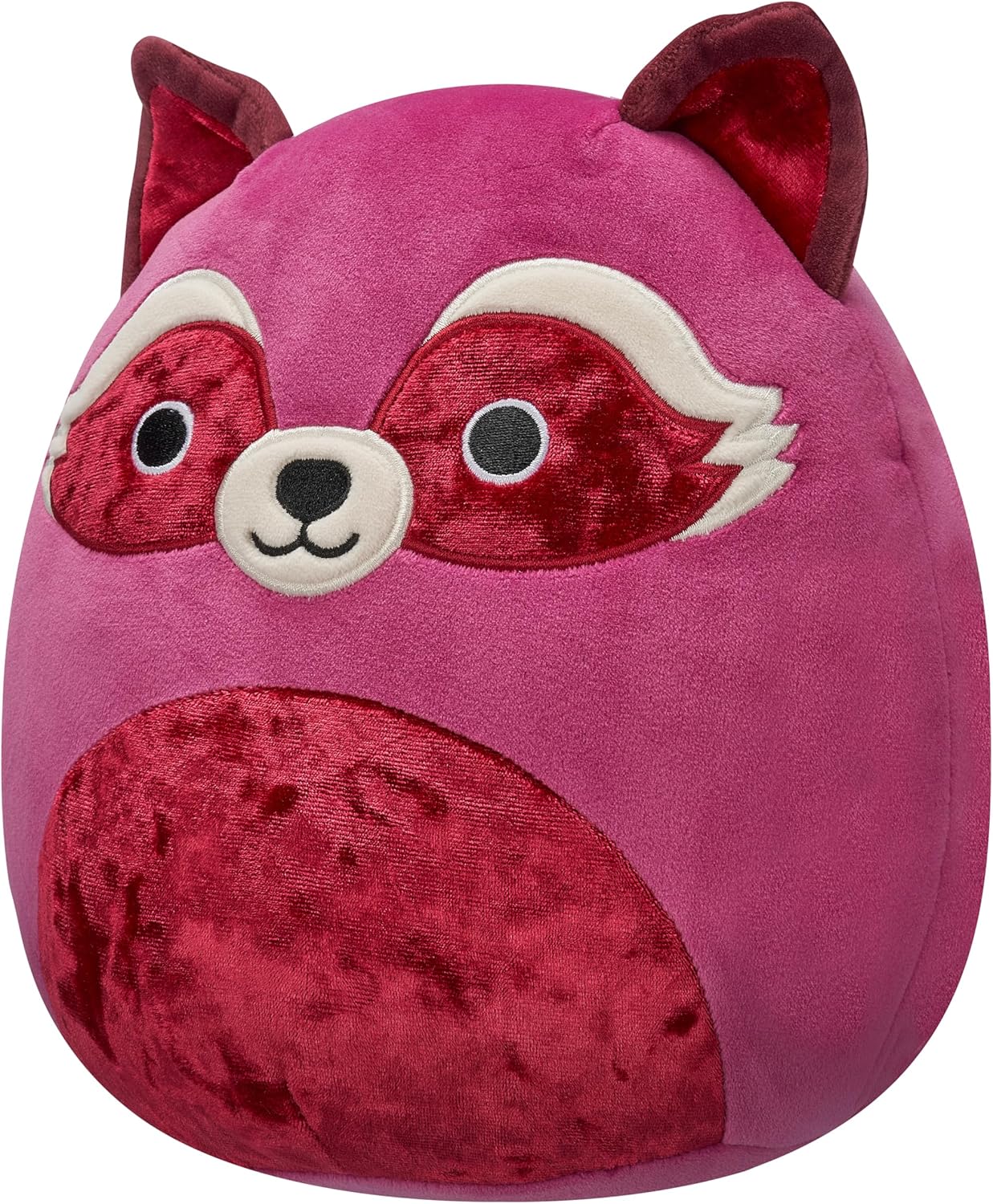 Squishmallows 8in Olivieri Maroon Raccoon Plush with Velvet